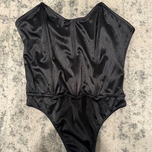 Forever 21 Black Mesh Detail Top